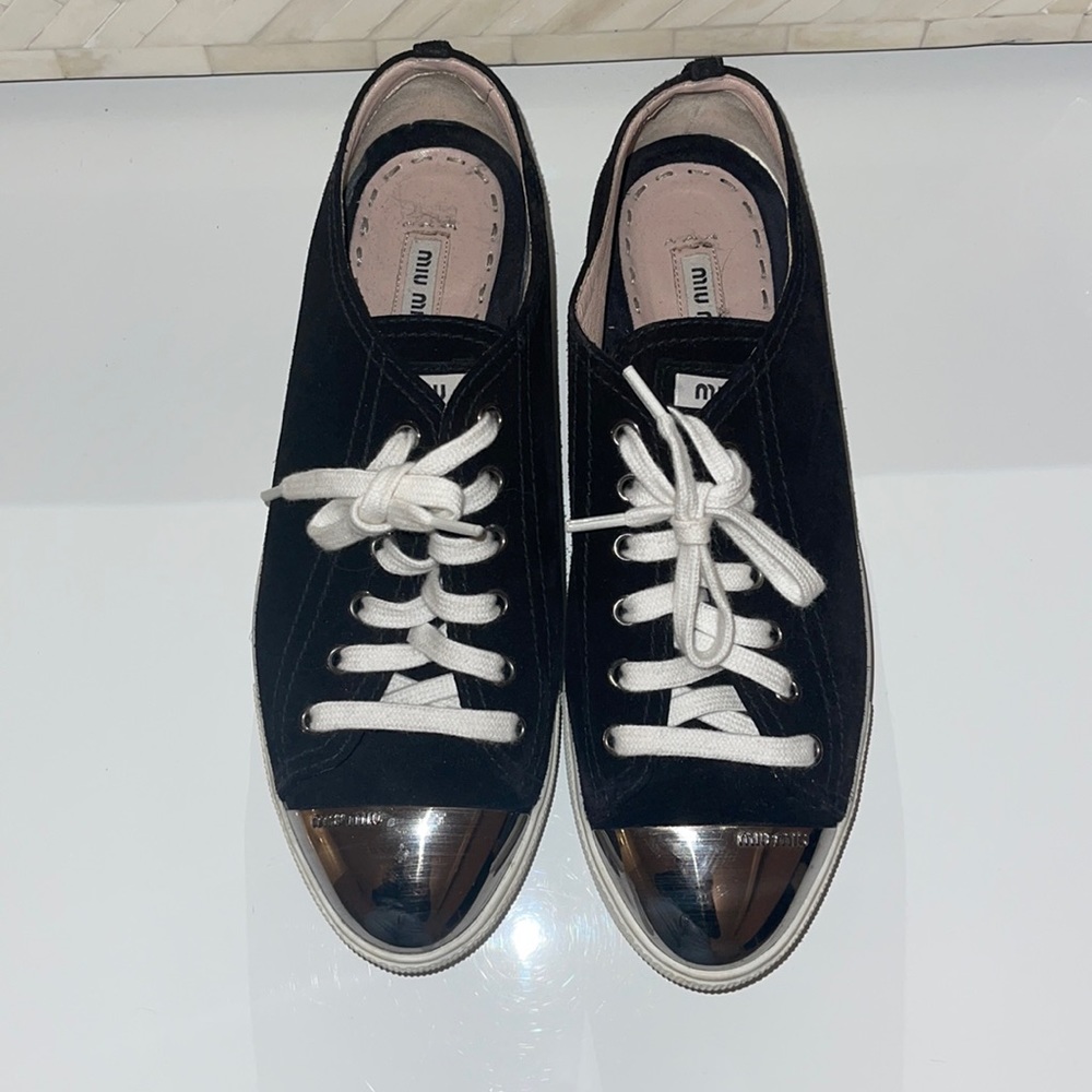 Miu miu sneakers with mirrored toe